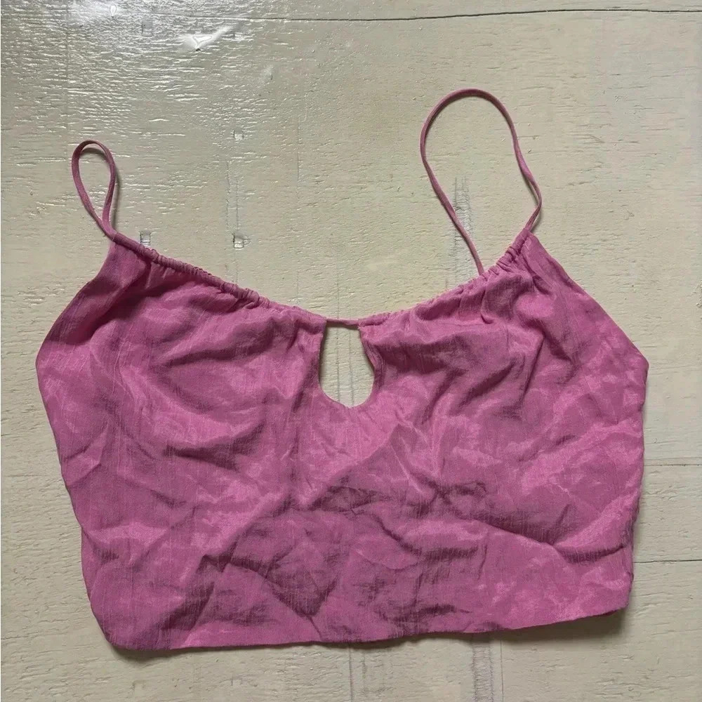 Zara Cropped Keyhole Tank Size Medium Top New NWT Straps